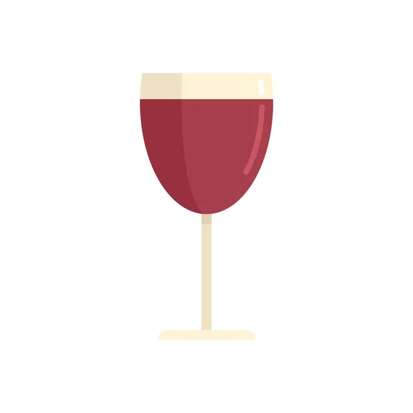 Wine glass icon flat isolated vector — стоковый вектор