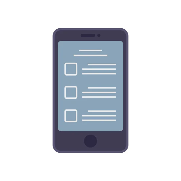 To-do list smartphone icon flat isolated vector — 图库矢量图片