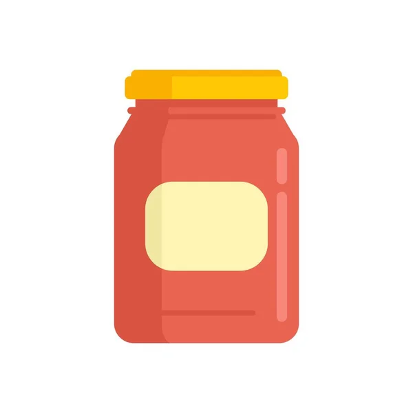 Food jar icon flat isolated vector — Vetor de Stock
