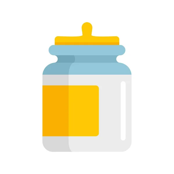 Food storage jar icon flat isolated vector — Stockvektor