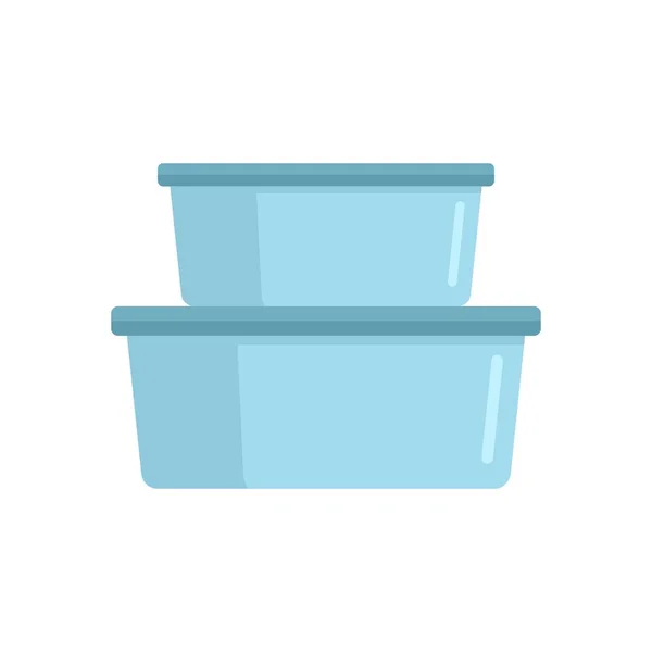 Plastic box stack icon flat isolated vector — Stockvektor