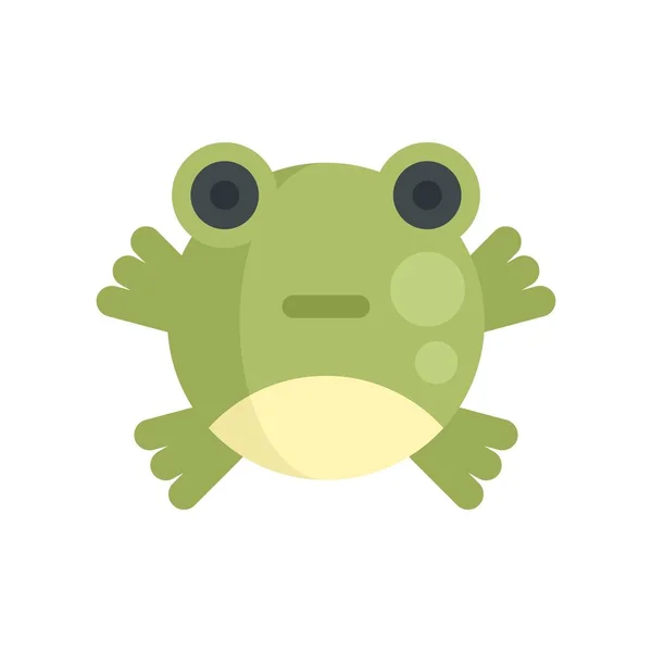 Cute frog toy icon flat isolated vector — Vector de stock