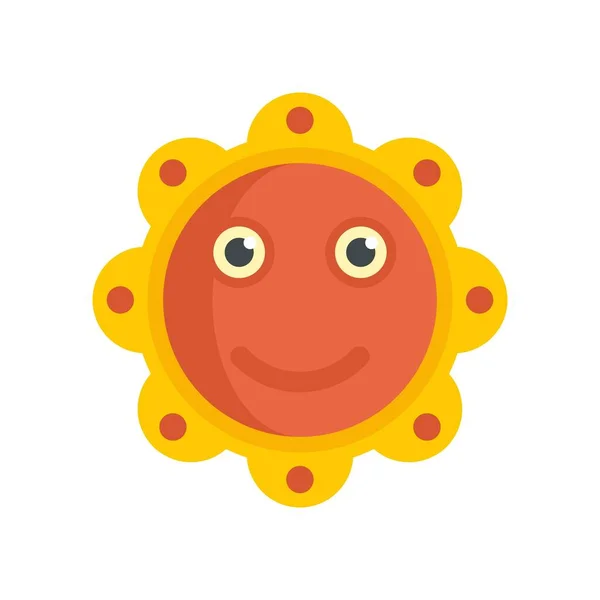 Sun toy icon flat isolated vector — Stock Vector