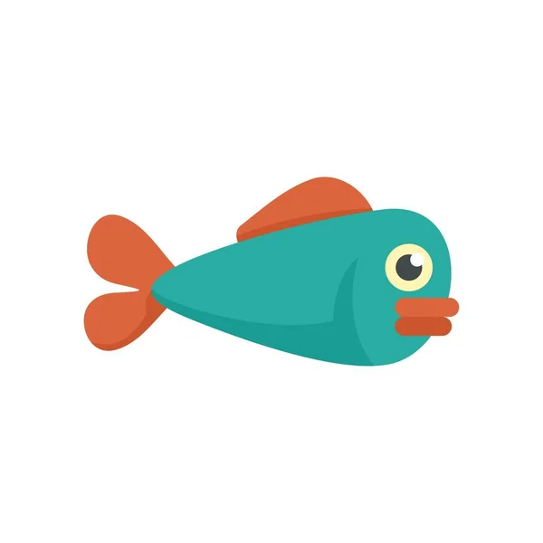 Ocean fish toy icon flat isolated vector — Stockvektor