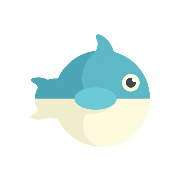 Ball fish toy icon flat isolated vector — Stockvektor