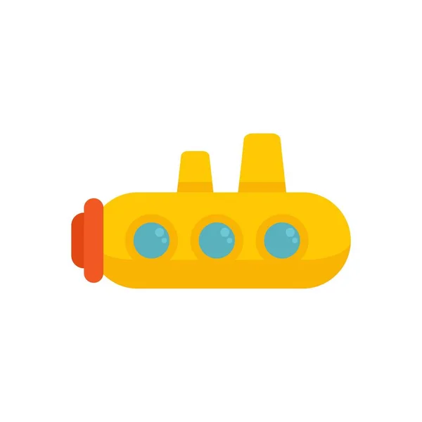 Submarine toy icon flat isolated vector — ストックベクタ