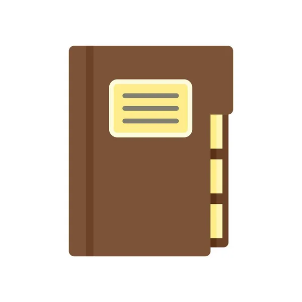 Syllabus paper folder icon flat isolated vector — Vetor de Stock