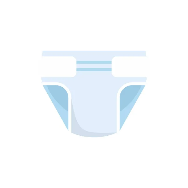 Baby boy diaper icon flat isolated vector — Wektor stockowy