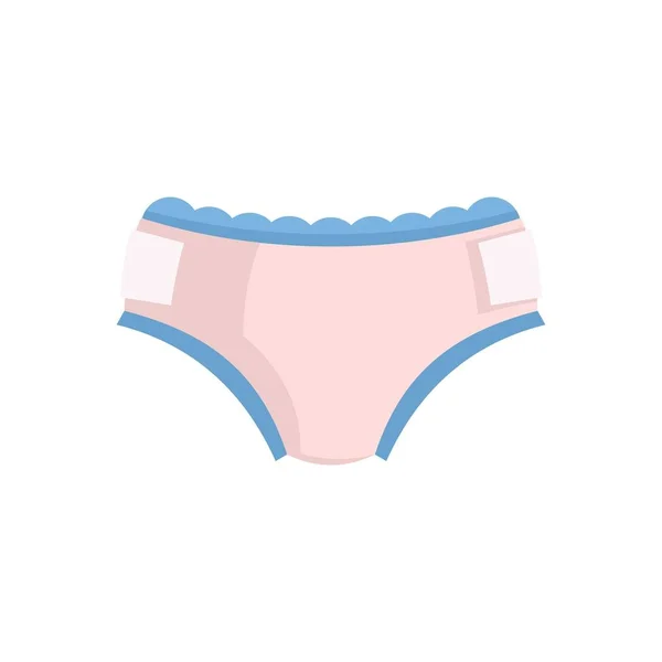 Safety diaper icon flat isolated vector —  Vetores de Stock