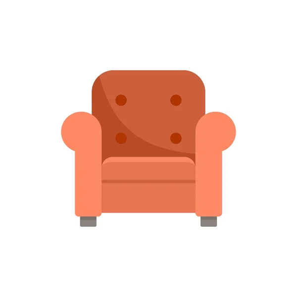 Miękki fotel ikona płaski izolowany wektor — Wektor stockowy