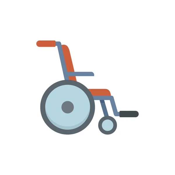 Retirement wheelchair icon flat isolated vector — Stockový vektor