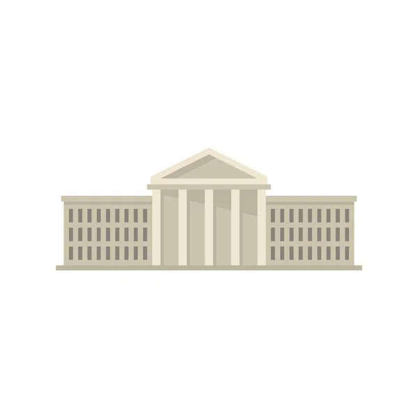City parliament icon flat isolated vector — Stok Vektör