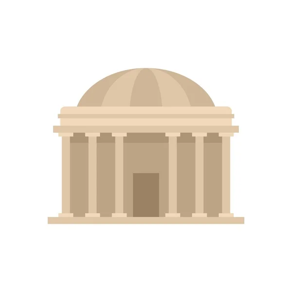Courthouse icon flat isolated vector — Stok Vektör