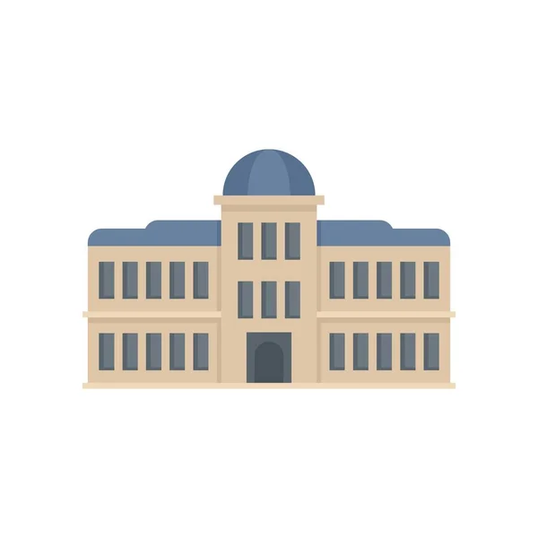 Parliament architecture icon flat isolated vector — Vettoriale Stock