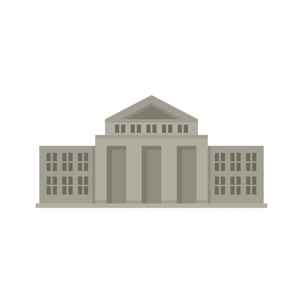 Parliament court icon flat isolated vector — Stock Vector