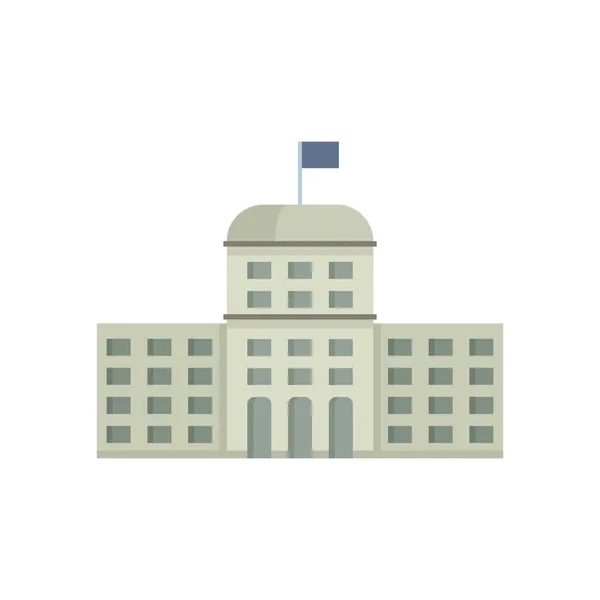 Flag parliament icon flat isolated vector — ストックベクタ