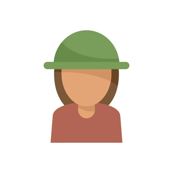 Safari tourist icon flat isolated vector — Vetor de Stock