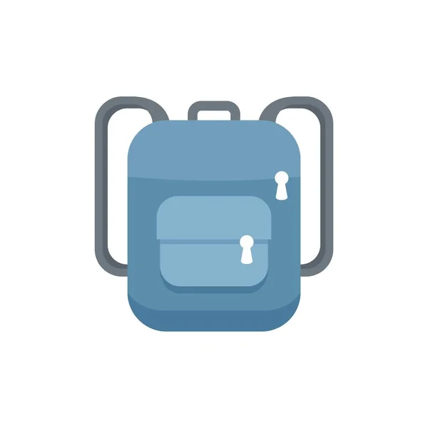 Travel backpack icon flat isolated vector — Stockvektor