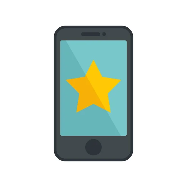 Phone star icon flat isolated vector — 图库矢量图片
