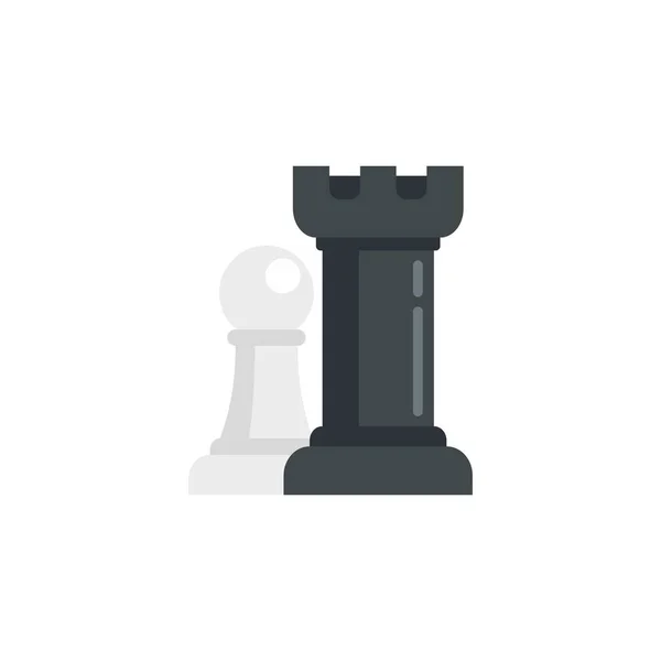 Chess game icon flat isolated vector — Stok Vektör