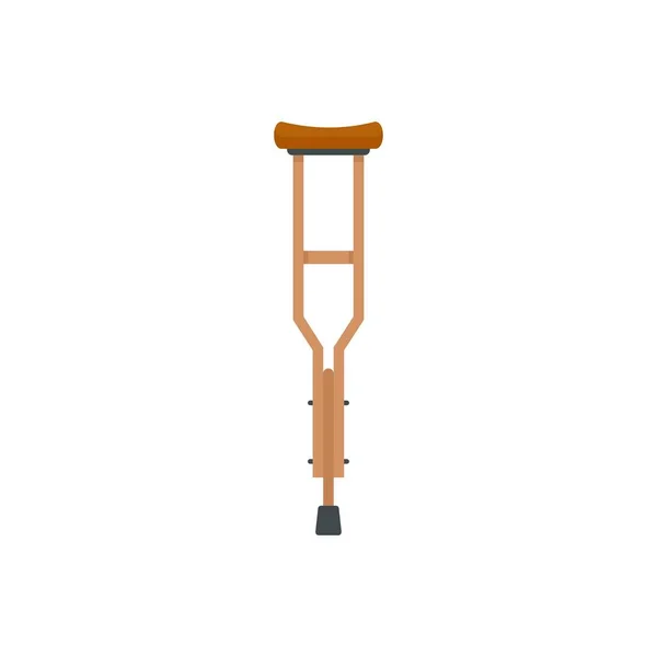 Crutch icon flat isolated vector - Stok Vektor