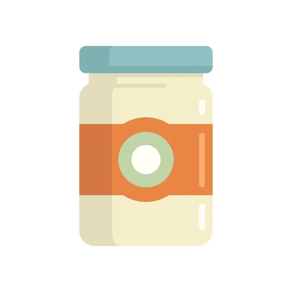 Molecular cuisine jar icon flat isolated vector — Vetor de Stock