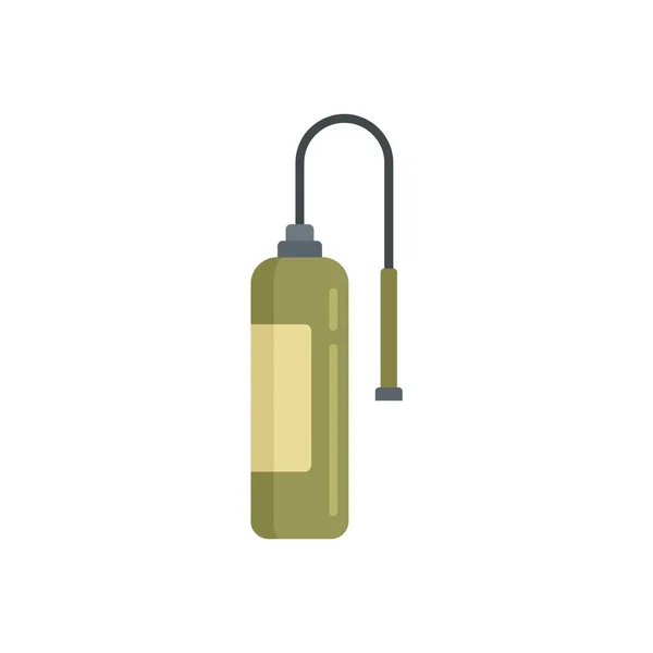Fertilizer oxygen bottle icon flat isolated vector — стоковый вектор