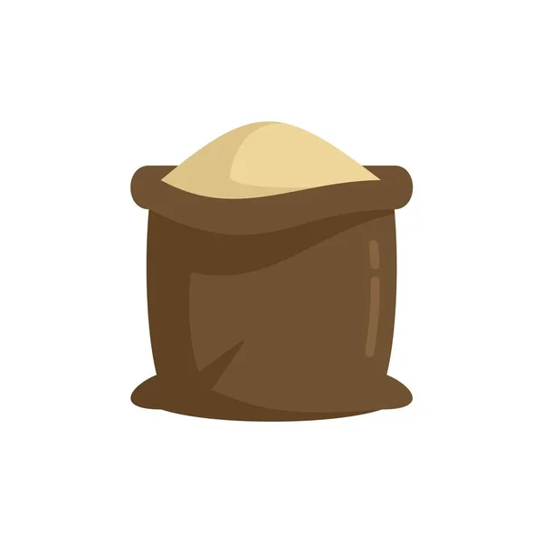 Farm sack compost icon flat isolated vector — Vettoriale Stock