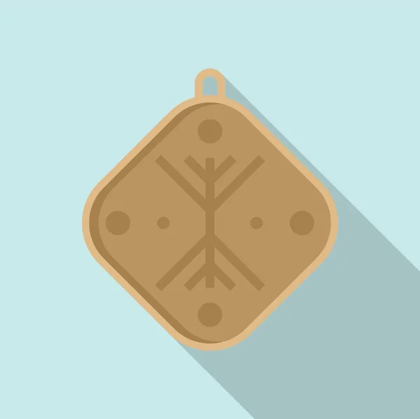 Nazar amulet icon flat vector. Hand amulet — 图库矢量图片