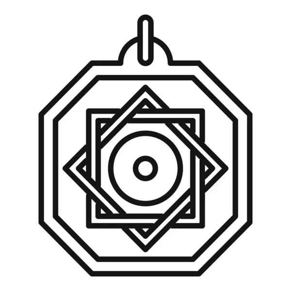 Hand amulet icon outline vector. Greek amulet — Stockový vektor
