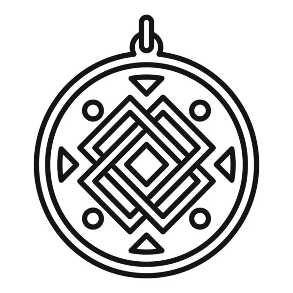 Ox amulet icon outline vector. Esoteric magic — Stockový vektor