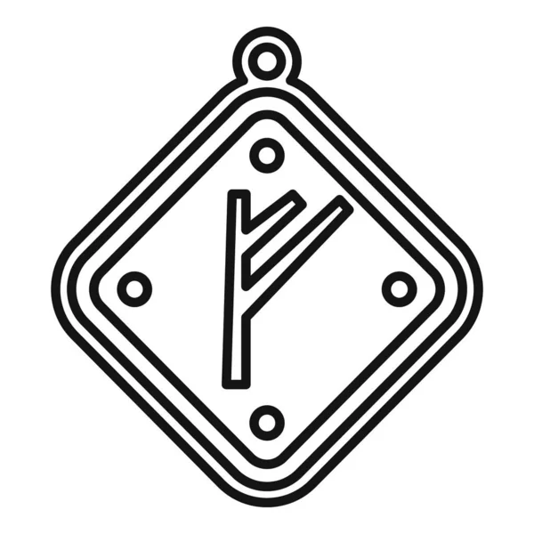 Magic amulet icon outline vector. Religion bead — Image vectorielle