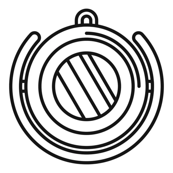 Ruby amulet icon outline vector. Esoteric bead — стоковый вектор