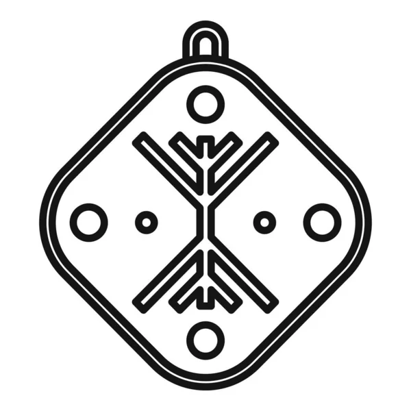 Nazar amulet icon outline vector. Hand amulet — Stock Vector