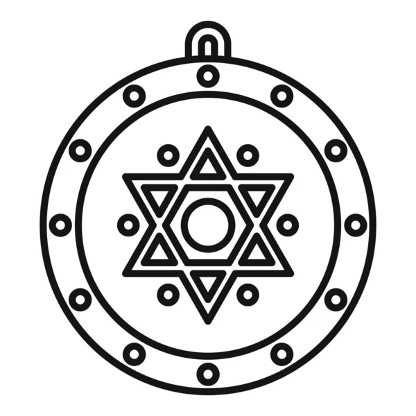 Mystical star amulet icon outline vector. Esoteric amulet — Stockový vektor
