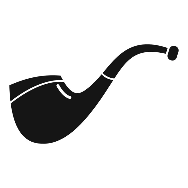 Wood smoking pipe icon simple vector. Old smoker — стоковый вектор
