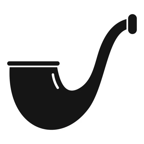 Engraved smoke pipe icon simple vector. Smoking art — Stockvector