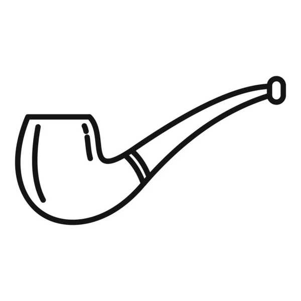 Hand smoke pipe icon outline vector. Old tobacco — стоковый вектор