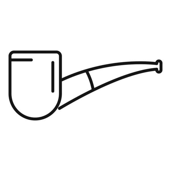 Dublin smoke pipe icon outline vector. Smoker wood — 스톡 벡터