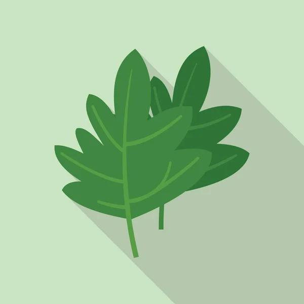 Parsley icon flat vector. Leaf herb — Stock vektor