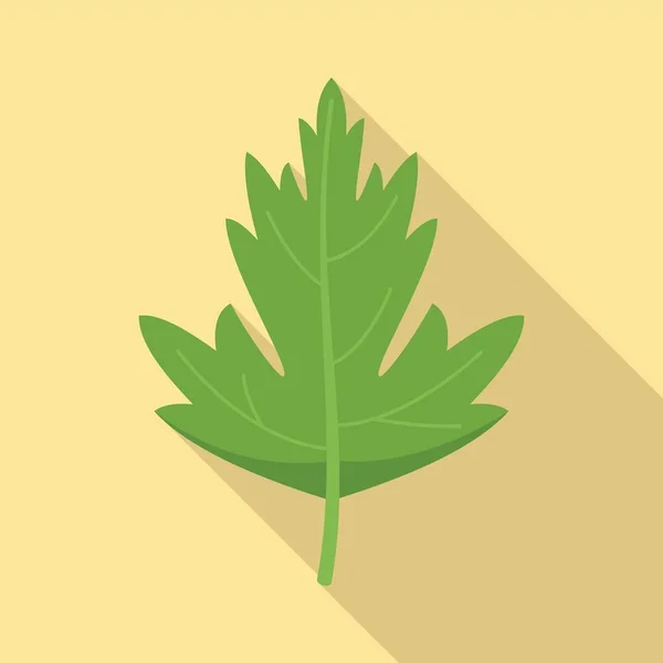Parsley leaf icon flat vector. Herb plant — Vector de stock