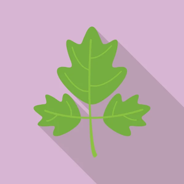 Parsley thyme icon flat vector. Leaf herb — Vetor de Stock