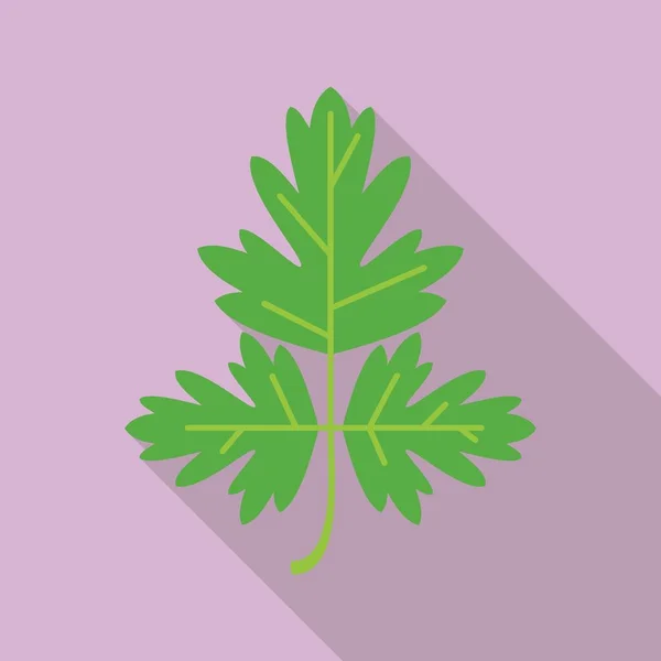Parsley salad icon flat vector. Leaf herb — Vector de stock