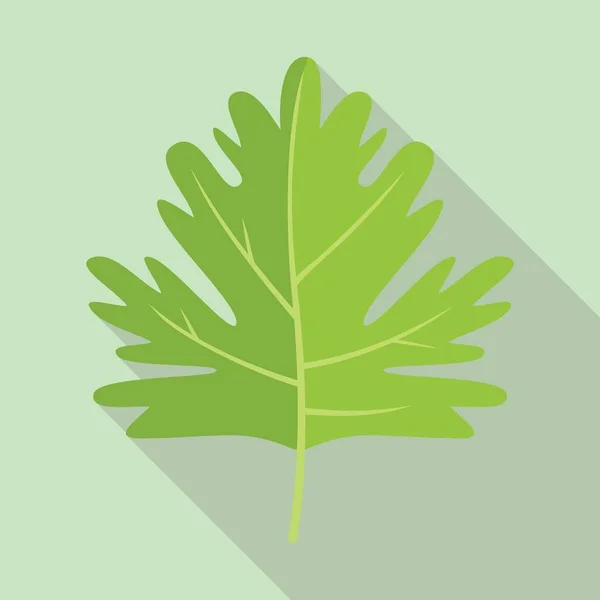 Parsley leaves icon flat vector. Leaf herb — Stockvector
