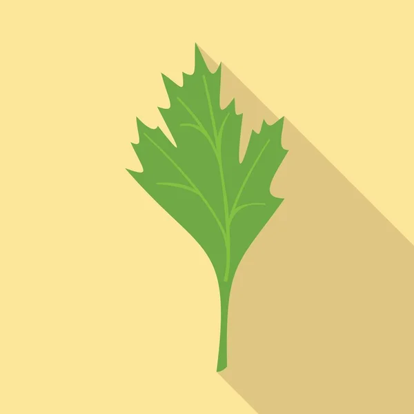 Parsley spice icon flat vector. Herb leaf — Vetor de Stock