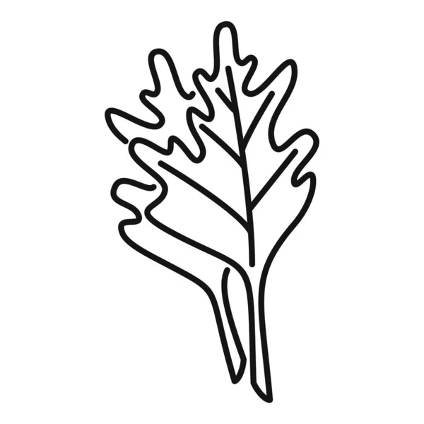 Parsley food icon outline vector. Herb leaf — Vetor de Stock