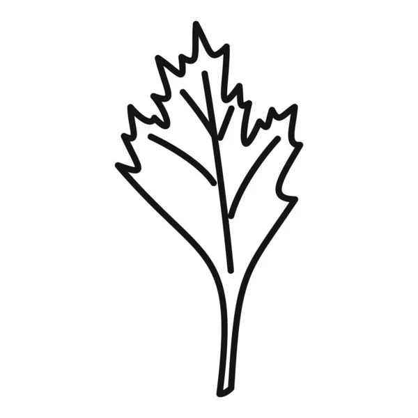 Parsley spice icon outline vector. Herb leaf — Stockový vektor