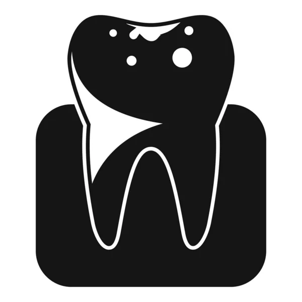 Tooth disease icon simple vector. Throat tonsil — Stok Vektör