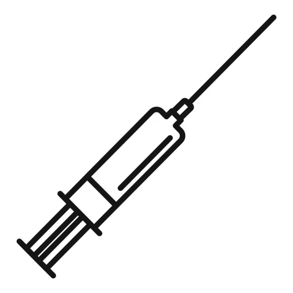 Tonsillit injektion ikon kontur vektor. Inflammationssjukdom — Stock vektor