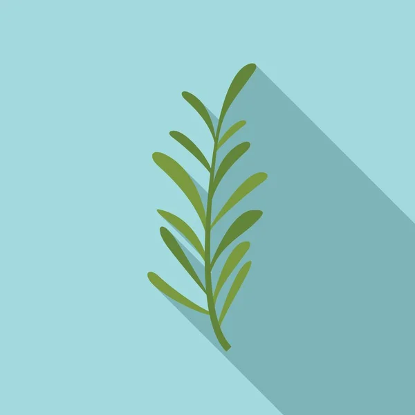 Rosemary hierba icono vector plano. Planta verde — Vector de stock